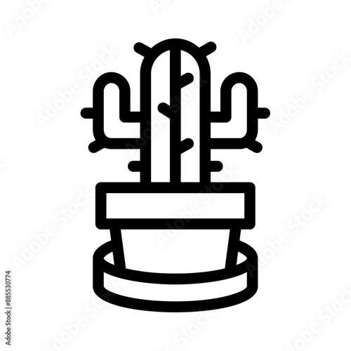 Cactus icons and symbols set in a 64px artboard size framework,
and Cactus symbols arranged in outline and glyph