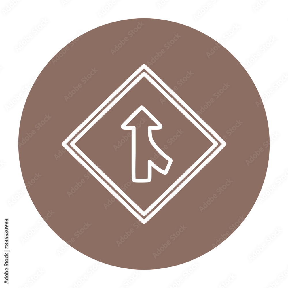 Converging Road Icon Converging Road Icon