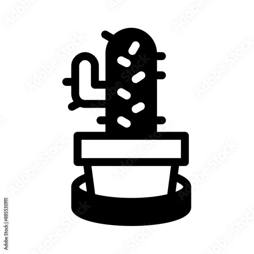 Cactus icons and symbols set in a 64px artboard size framework,
and Cactus symbols arranged in outline and glyph