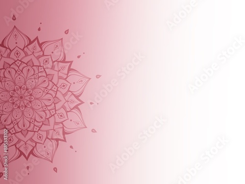 Pink Mandala design for background or backdrop.