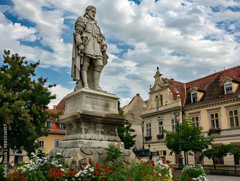 Fototapeta premium Monument to the famous Polish poet and writer Krakow Krakow.