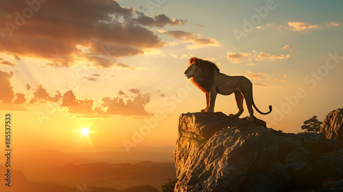 Lion at Sunrise © Thawatchai