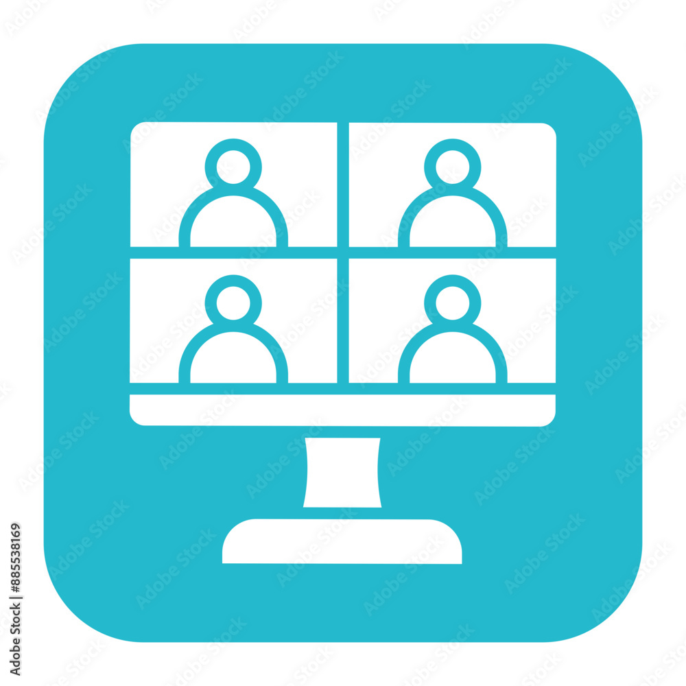 Online Meeting vector icon. Can be used for Business Training iconset. Online Meeting vector icon. Can be used for Business Training iconset.