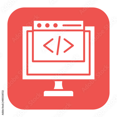 Front End Development vector icon. Can be used for No Code iconset.