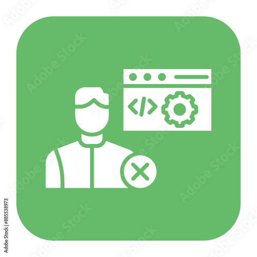 No Programming Experience vector icon. Can be used for No Code iconset.
