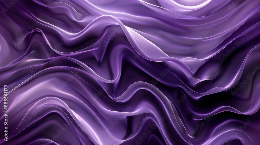 Fototapeta premium Abstract Midnight Purple Waves