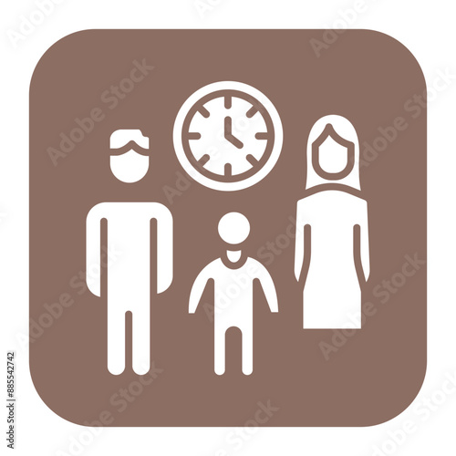Family Time vector icon. Can be used for Home Based Business iconset.