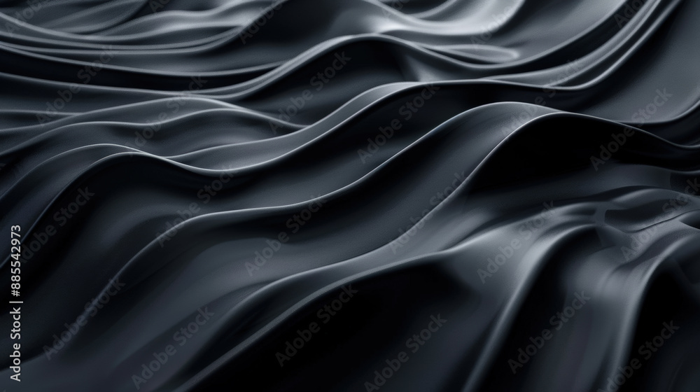 Abstract Dark Fabric Waves at Night Abstract Dark Fabric Waves at Night