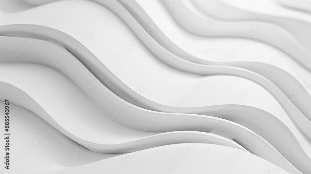 Obraz premium White Wavy Abstract Background