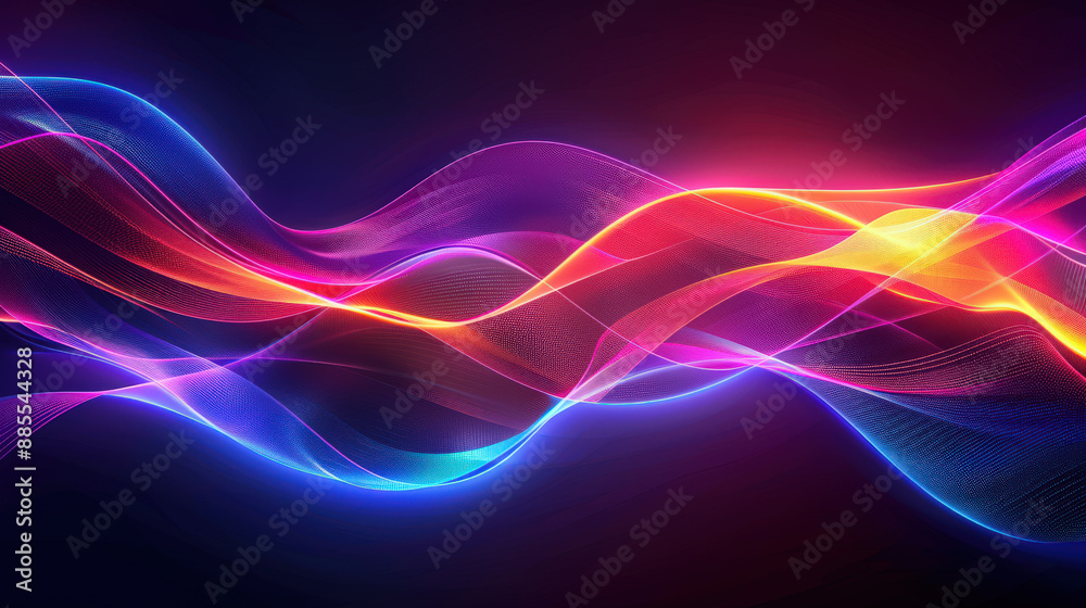 Vibrant Night Light Waves Vibrant Night Light Waves