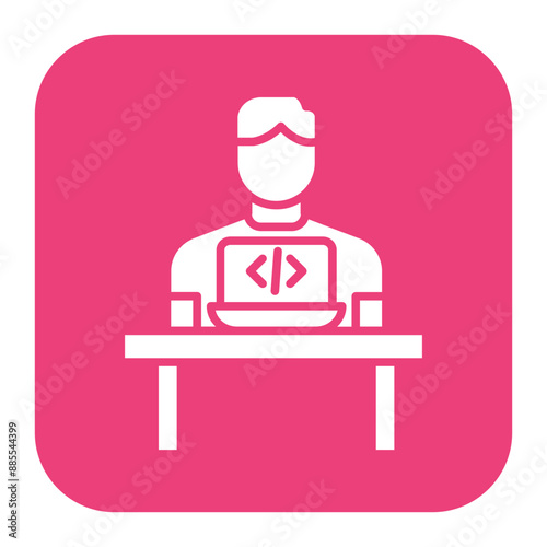 Web Designer Male vector icon. Can be used for Home Based Business iconset.