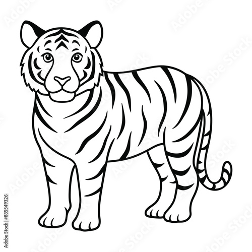 A Tiger Vector Art Illustration