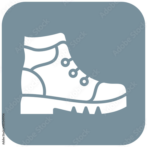 Hiking Boots vector icon. Can be used for Outdoor Fun iconset.