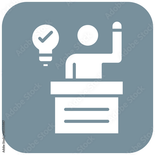 Assertiveness vector icon. Can be used for Personality Traits iconset.