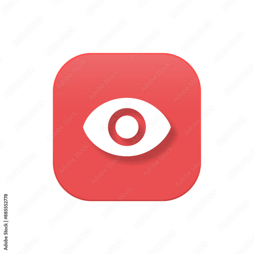 Social media eye visible icon button Social media eye visible icon button