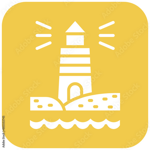 Lighthouse vector icon. Can be used for Coastline iconset.