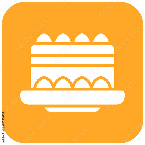 Tiramisu vector icon. Can be used for Italy iconset.