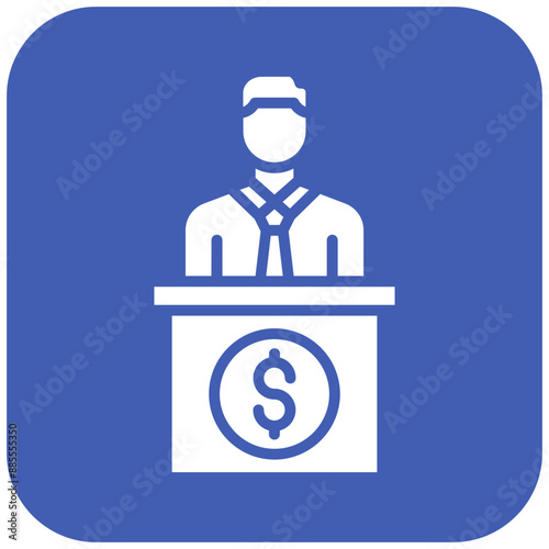 Bribed Witness vector icon. Can be used for Corruption iconset.