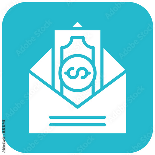 Payoff Envelope vector icon. Can be used for Corruption iconset.
