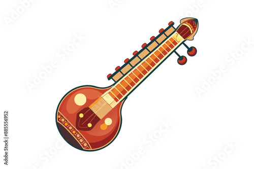 illustration of Indian musical instrument used in Hindustani classical music of India