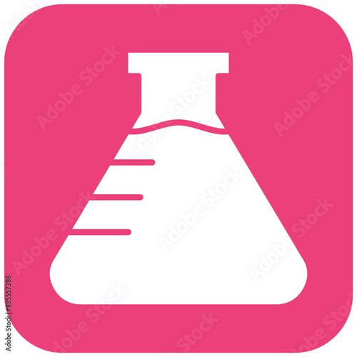 Erlenmeyer vector icon. Can be used for Lab iconset.