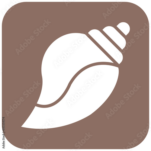 Conch Shell vector icon. Can be used for Ocean iconset.