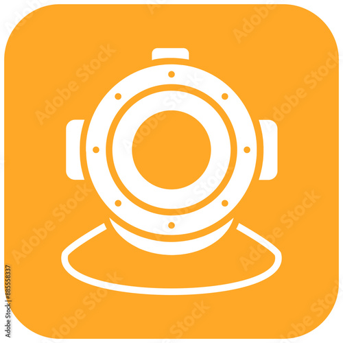 Diving Helmet vector icon. Can be used for Ocean iconset.