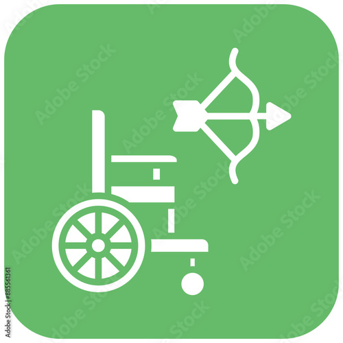Paralympics vector icon. Can be used for Archery iconset.