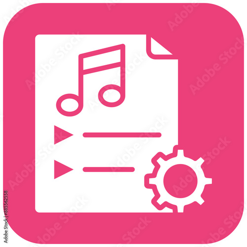 Custom Music Playlist vector icon. Can be used for Bowling iconset.
