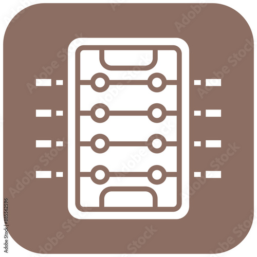 Foosball Table vector icon. Can be used for Bowling iconset.