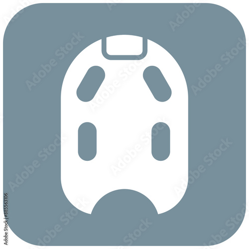 Kick Board vector icon. Can be used for Beach Resort iconset.