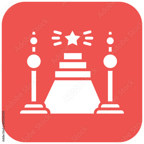 Red Carpet vector icon. Can be used for Luxury iconset.