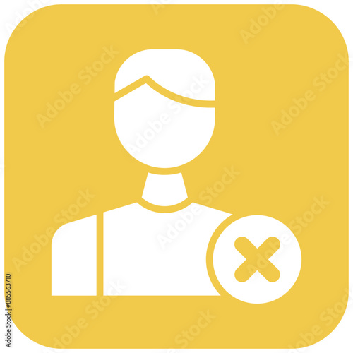 Disqualified vector icon. Can be used for Volleyball iconset.