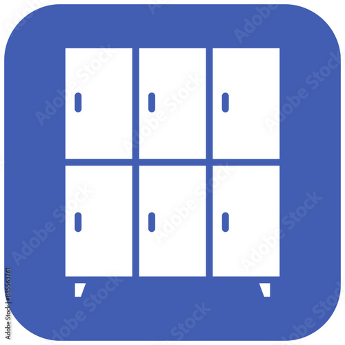 Locker vector icon. Can be used for Volleyball iconset.