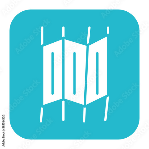 Folding Screen vector icon. Can be used for Retro iconset.