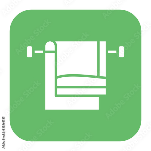 Towel vector icon. Can be used for Laundry iconset.