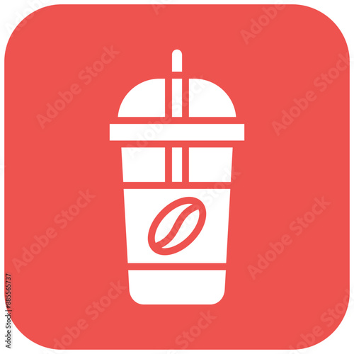 Iced Coffee vector icon. Can be used for Beverages iconset.