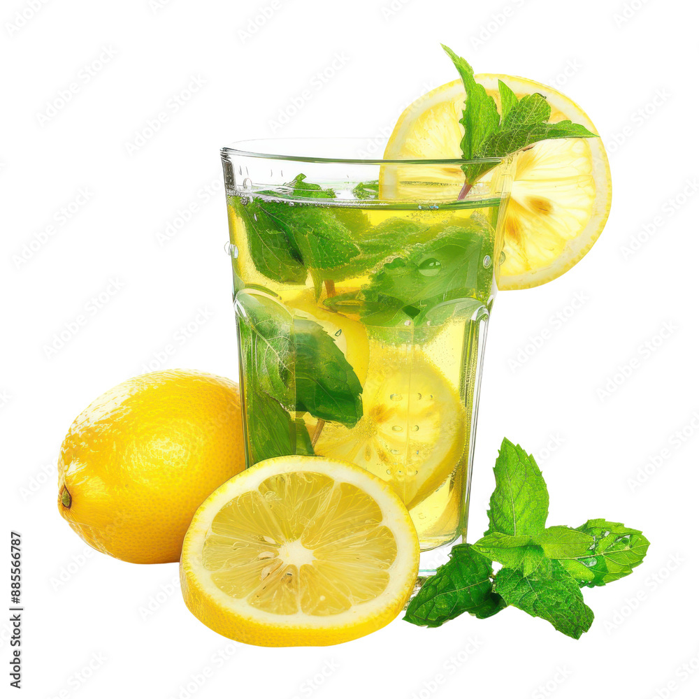 Refreshing glass of lemon water with fresh mint leaves. Perfect for a summer day or a detox drink. Natural and healthy beverage. Refreshing glass of lemon water with fresh mint leaves. Perfect for a summer day or a detox drink. Natural and healthy beverage.