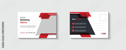 Corporate postcard design template 
