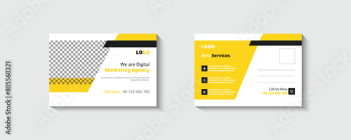 Corporate postcard design template 

