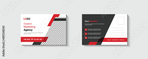 Corporate postcard design template 
