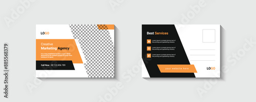Corporate postcard design template 

