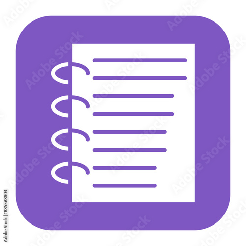 Note vector icon. Can be used for Literature iconset.