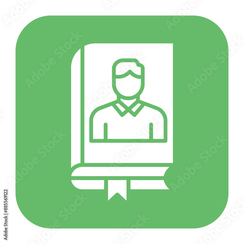 Autobiography vector icon. Can be used for Literature iconset.