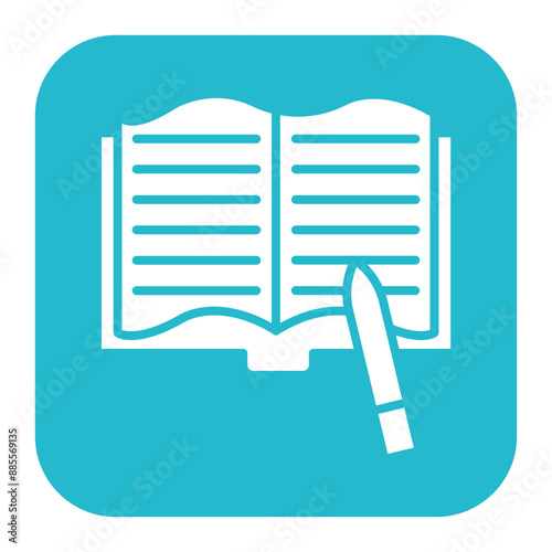 Writing vector icon. Can be used for Literature iconset.