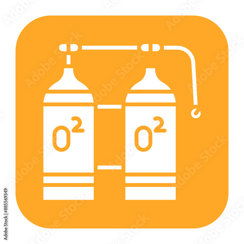 Diving Cylinder vector icon. Can be used for Vacation and Tourism iconset.