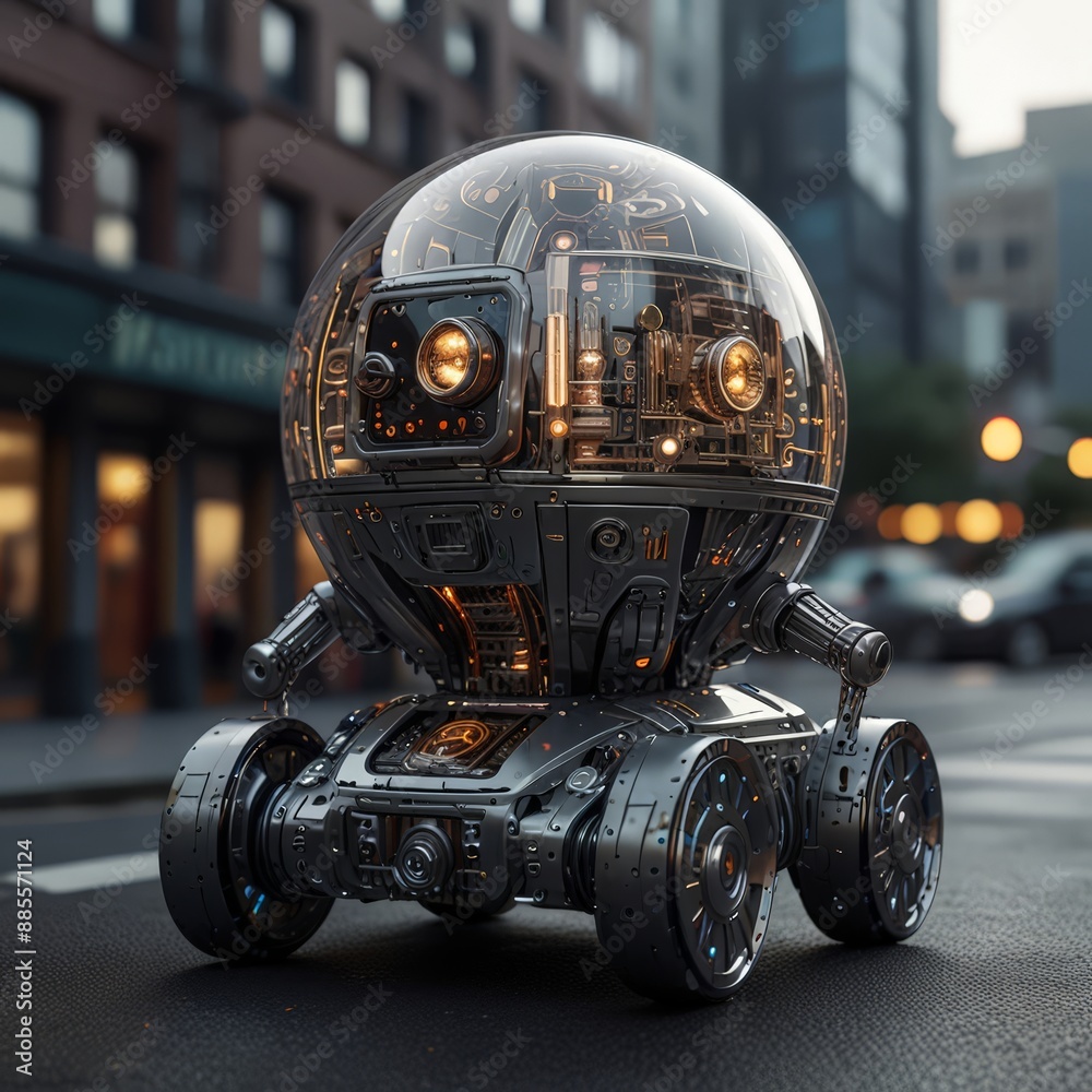 Fototapeta premium robot in the city