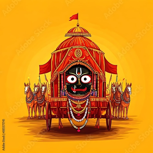 Lord Jagannath Ji Rathyatra poster design photo