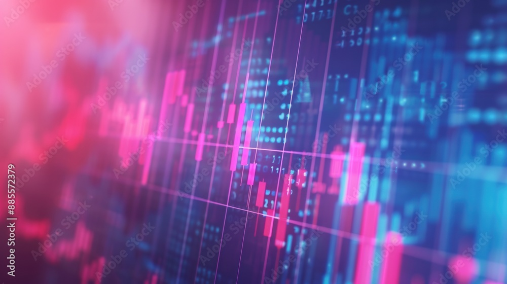 A colorful graph with pink and blue lines and numbers A colorful graph with pink and blue lines and numbers