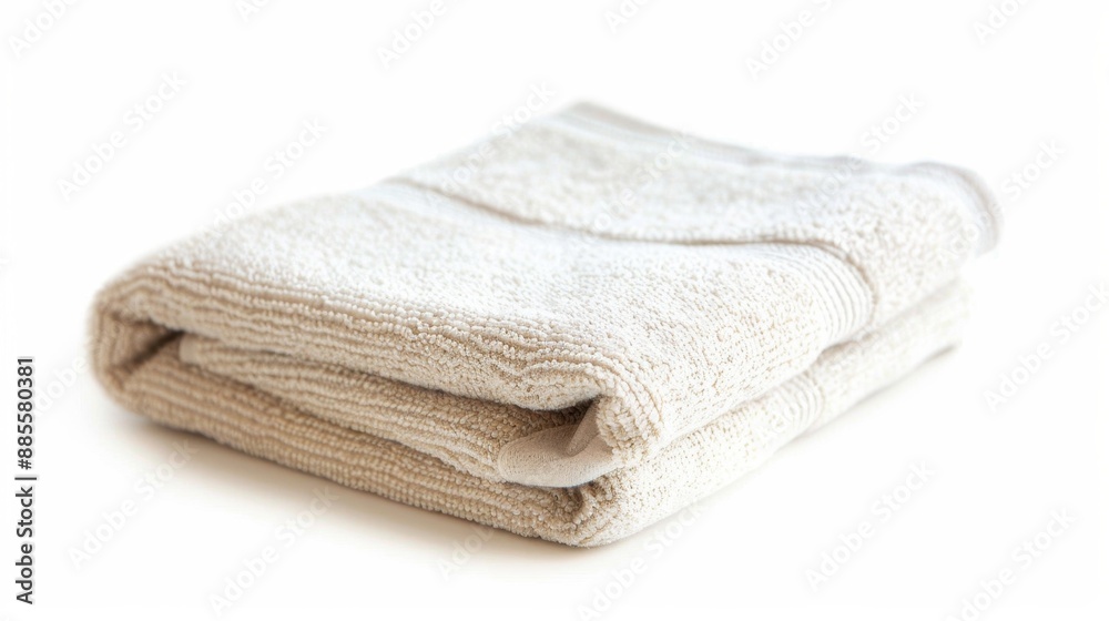 A soft sweat towel folded neatly, ready for use during intense dance sessions. Isolate white background A soft sweat towel folded neatly, ready for use during intense dance sessions. Isolate white background